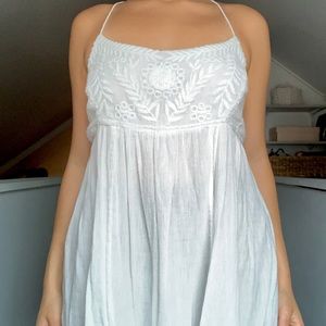 Free People flowy tank, criss-cross tie open back